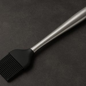 18 Heavy Duty Stainless Steel Handle Silicone Basting Brush Long Ergonomic Grilling Pastry Brush For Outdoor BBQ Kitchen